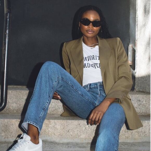 Favorite Daughter Olive Green Blazer Jacket Size Large - Picture 1 of 13